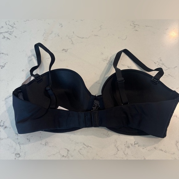 NWT Auden Black Lace Detail Plunge Coverage Push-Up Strap or Strapless Bra - 38B - Picture 2 of 7
